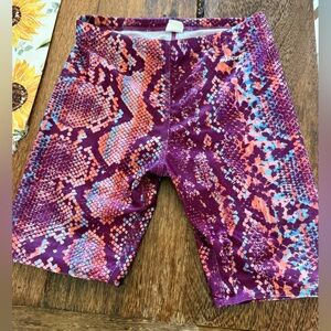 Sporti Kids Swim Jammers - burgundy snake print